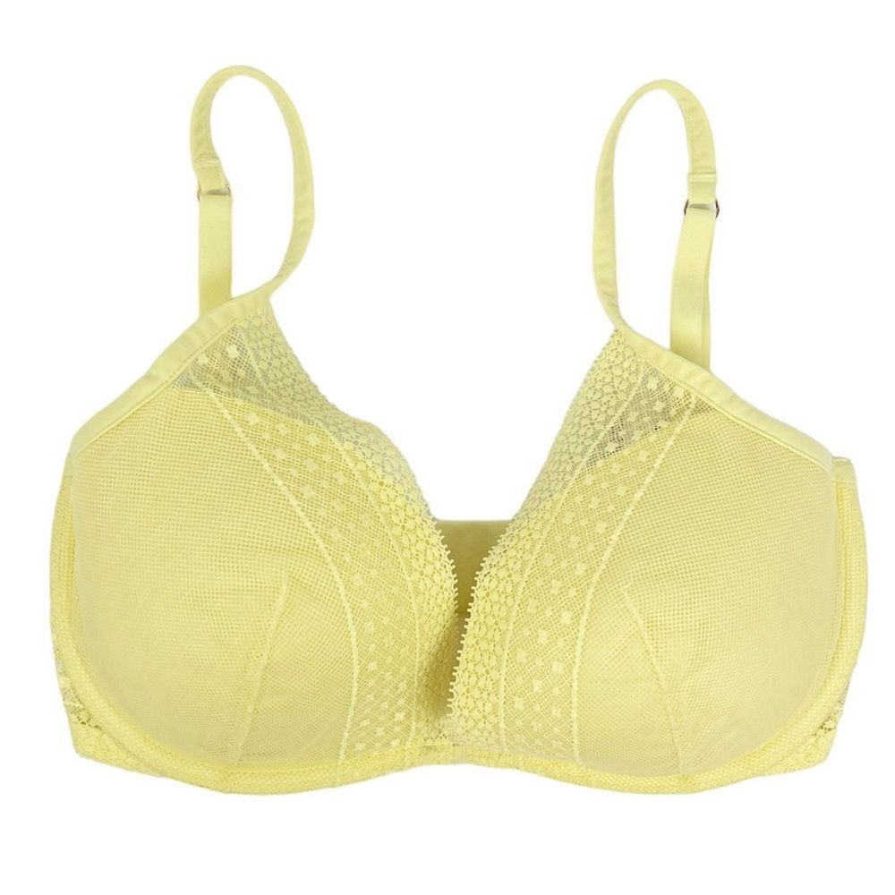 Victoria's Secret Incredible Yellow Lightly Lined Plunge Lace Bra 32DDD